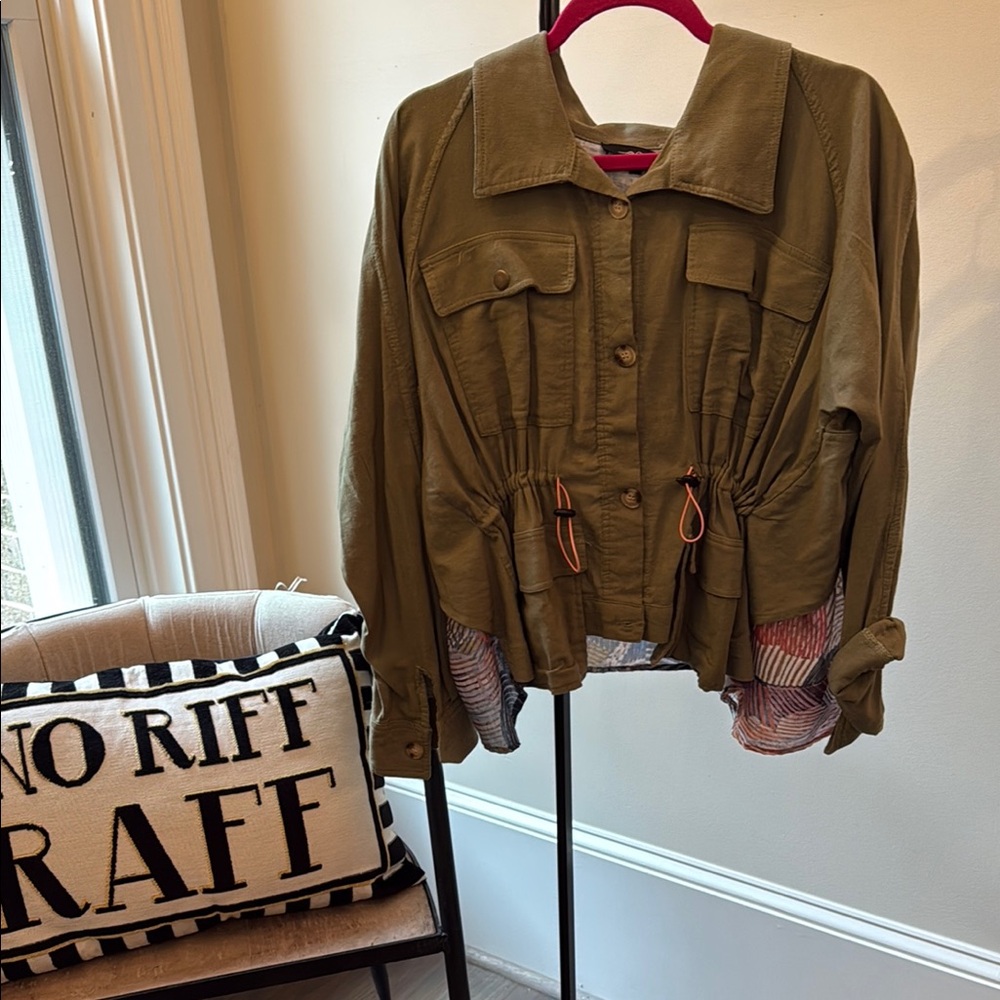 Olive Green Women's shirt jacket new with tags